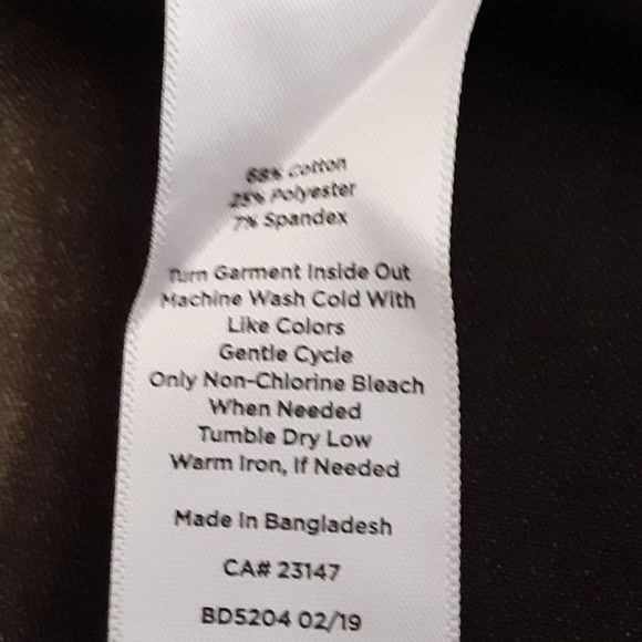 Talbots Cotton Charcoal Grey Dress Pants - Picture 6 of 6